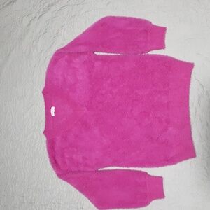 Sweet Love Fuzzy Purple V-Neck Sweater Size 1XL/2XL.